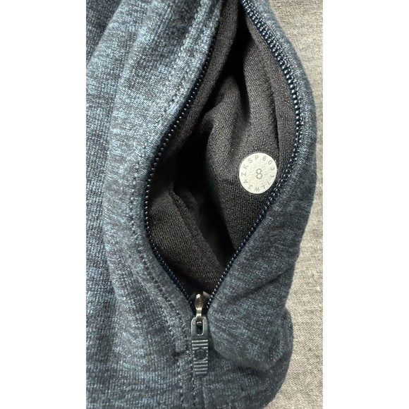 Lululemon Morning Miles L/S Pullover Top \8 Pleated Shoulder Mock Neck Cuffins - Picture 2 of 8